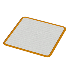 Orange Small square rug