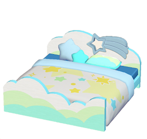 Cyan Starry-sky bed