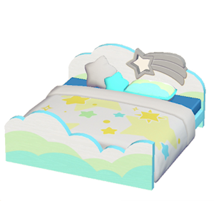 White Starry-sky bed