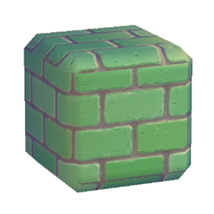 Green Stone brick wall