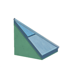 Aquamarine Stone hipped roof