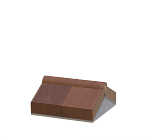 Brown Stone roof decoration
