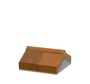 Orange Stone roof decoration