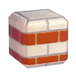 Red Stylish brick wall (middle)