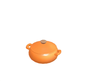 Orange Stylish cooking pot