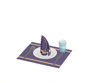 Plum Table setting