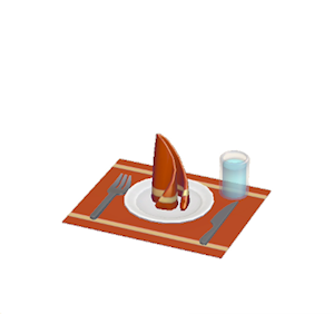 Red Table setting