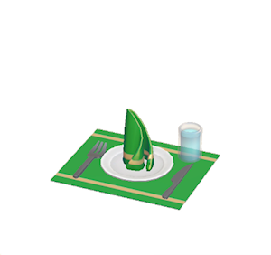 Green Table setting