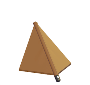 Brown Tent hipped roof