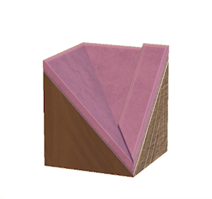 Pink Tiled roof valley