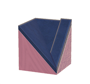 Pink Tiled roof valley