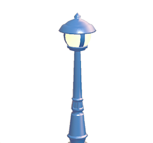 Blue Town streetlight