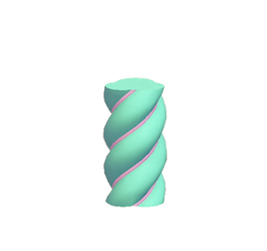 Aquamarine Twisty pillar (middle)
