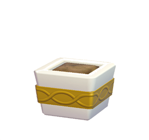 Yellow Wavy-pattern planter