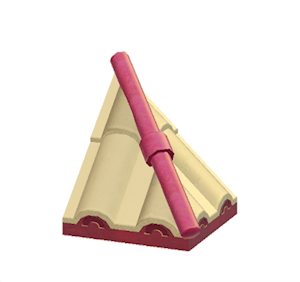 Brown Wavy hipped roof