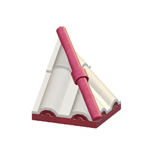 White Wavy hipped roof