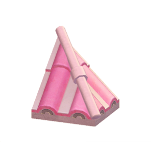 Pink Wavy hipped roof