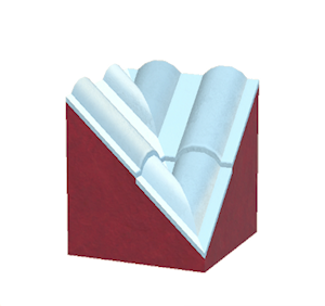 Cyan Wavy roof valley