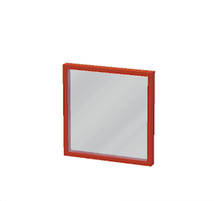 Red Window pane