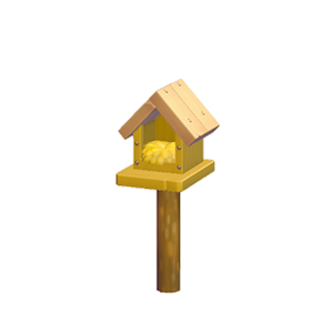 Yellow Wooden birdhouse