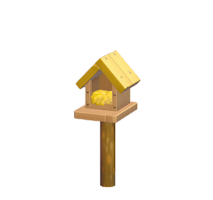 Yellow Wooden birdhouse