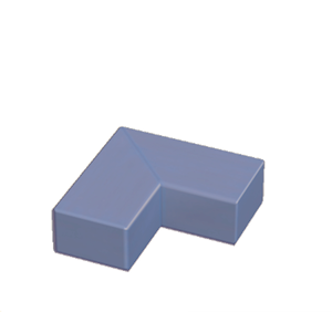 Blue Wooden border (corner)