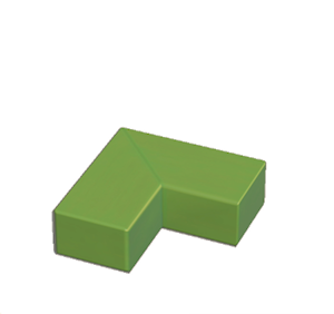 Green Wooden border (corner)