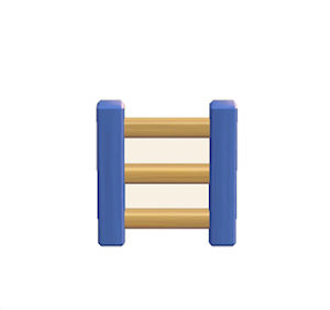 Navy Wooden ladder