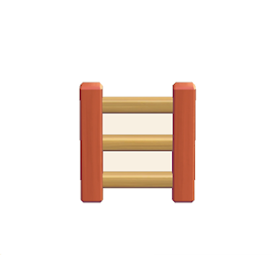 Red Wooden ladder