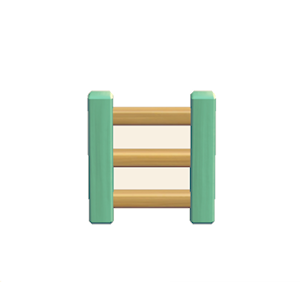 Aquamarine Wooden ladder