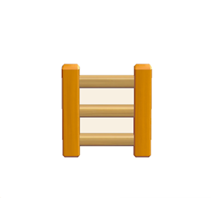 Orange Wooden ladder