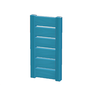 Blue Wooden partition