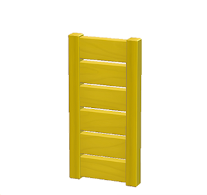 Yellow Wooden partition
