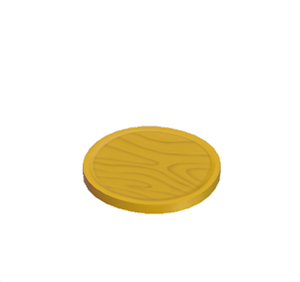 Yellow Wooden plate