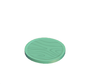 Aquamarine Wooden plate