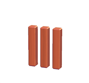 Red Wooden posts