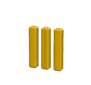 Yellow Wooden posts