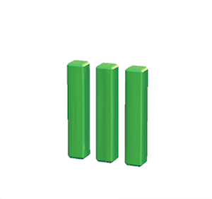 Green Wooden posts
