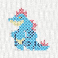 Feraligatr Pokémon Polo Shirt Embroidery
