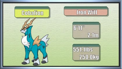 GO Field Guide - Cobalion, the Iron Will Pokémon is Weak