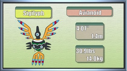 Sigilyph  Pokédex