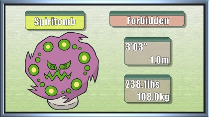 In Pokemon generation 4, Spiritomb with Wonder Guard could only be hur, Pokémon