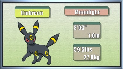 Pokemon 2197 Shiny Umbreon Pokedex: Evolution, Moves, Location, Stats