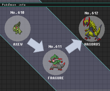 Haxorus Evolution Chart