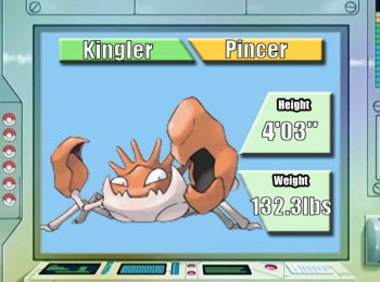 Kingler Pokédex: stats, moves, evolution & locations | Pokémon Database