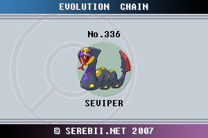 pokemon seviper evolution chart