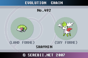 Pokemon 4030 Shaymin Sky Pokedex: Evolution, Moves, Location, Stats
