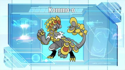 Kommo-o type, strengths, weaknesses, evolutions, moves, and stats