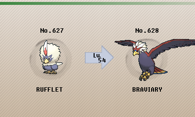 Rufflet Evolution Chart