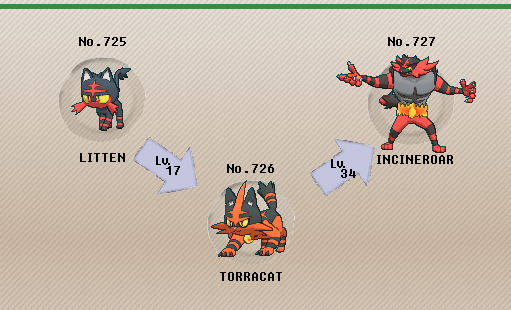 Pokemon incineroar evolution sales set